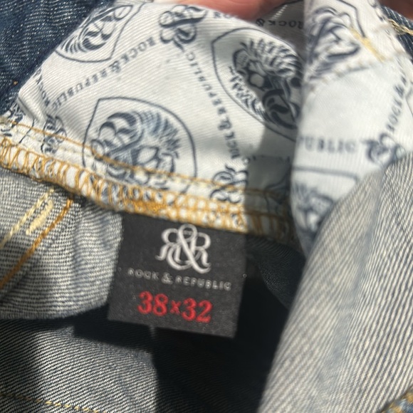 Rock & Republic Men's Blue Distressed Jeans 38X32 - Picture 10 of 10